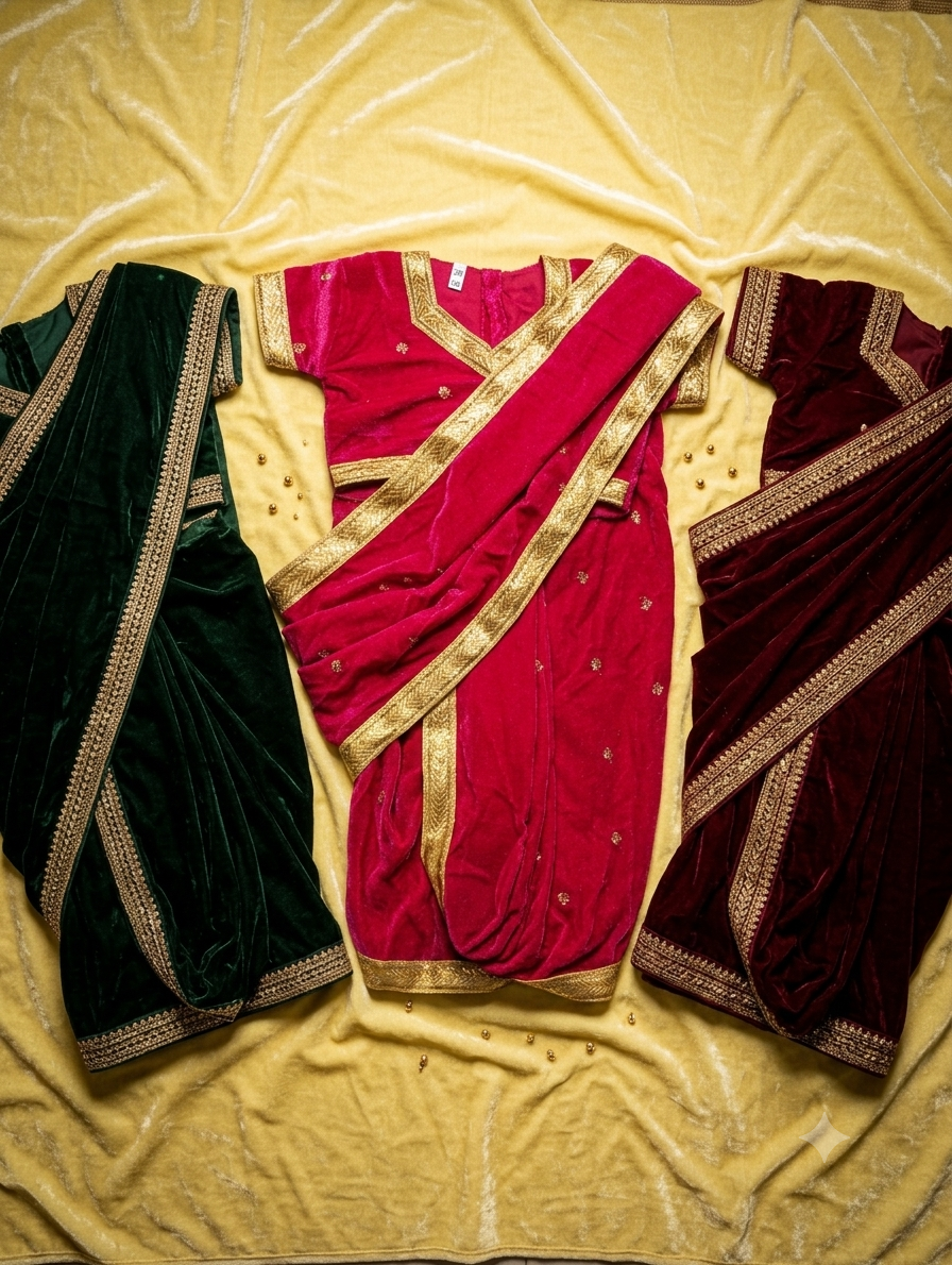 Velvet Saree